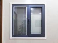 Ventana Abatible con Rejilla, Ventanas Abatibles de Aluminio, Doble Vidrio, Ventana Corredera de Aleación de Aluminio, Ventanas Abatibles