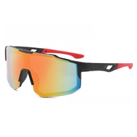 Lunettes de soleil de sport américaines pour hommes et femmes, nouvelle monture large, fines, coupe-vent, pour le cyclisme et la moto