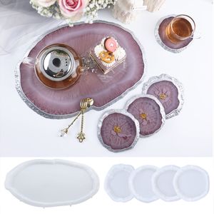 Gran oferta de moldes de bandeja de posavasos de resina epoxi, Kit de molde de silicona Compatible con hormigón Jesmonite para herramientas de pastel <span class=keywords><strong>Parea</strong></span> Resina Epoxica - Product Image 4