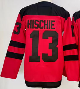 高品质 2026 年男式新泽西风格冰球球衣 # 13 # 30 # 43 # 86款刺绣缝制复古100%涤纶制服 - Product Image 2