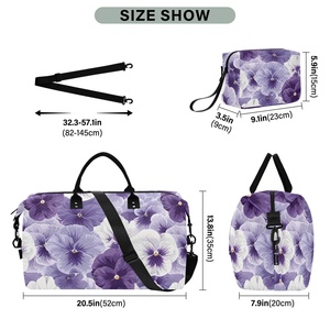 Bolsa de Gimnasio con Estampado Hawaiano Personalizado Puakenikeni Hau, Ligera, para Viaje, con Neceser, Venta al Por Mayor - Product Image 3