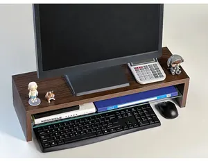 维克电脑显示器底座增加桌子上的键盘储物加长厚单层和双层木制支架