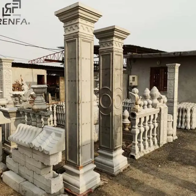 Außen dekoration ABS-Kunststoffs äulen form Runde römische Säulen säulen formen von Renfa For Sale
