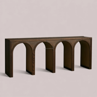 Console moderne en bois de chêne massif, table console de luxe de grande taille pour entrée, salon, meubles
