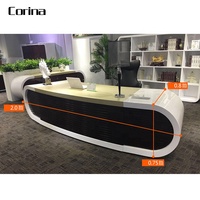 Bureau d'ordinateur en surface solide acrylique au design moderne, bureau de direction, bureaux Google