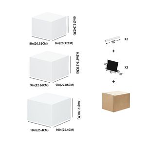 Accesorios de escaparate de boda multiusos, caja de exhibición de soporte de pastel de cubo y tablero, exhibición de postres para decoración de mesa de boda - Product Image 6