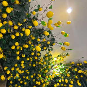 LUYI Wholesale Competitive Price Good Quality 8-head Lemon <b>Tree</b> Wholesale <b>Artificial</b> Fruit for Decoration - Product Image 3
