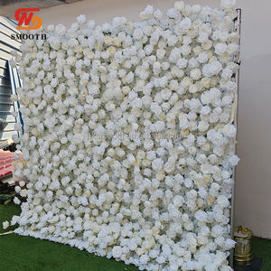 Panel de Flores Artificiales Enrollable, Personalizable, con Rosas, para Decoración de Escenarios de Boda - Product Image 2