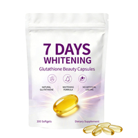 Gélules de glutathion blanchissantes 7 jours, formule haute puissance pour un teint éclatant, gélules de glutathion, collagène, vitamine C