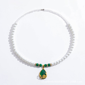 <span class=keywords><strong>Collier</strong></span> de perles d'imitation synthétiques cadeau de fête des mères <span class=keywords><strong>collier</strong></span> de perles pour donner à la mère tempérament aîné tous les bijoux de couleur assortis - Product Image 5