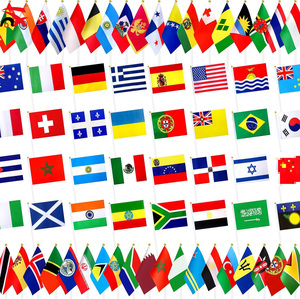 Drapeaux à main en plastique miniatures pour tous les pays, pour encourager la Coupe du Monde de football 2026, vente chaude - Product Image 1