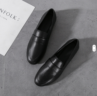 Chaussures plates en cuir pour femmes, style universitaire, mocassins rétro polyvalents