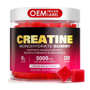 Gomitas de Creatina Monohidrato Sin Azúcar OEM, Suplemento Pre-Entrenamiento Energético para el Crecimiento Muscular, para Adultos, Hombres y Mujeres - Product Image 1