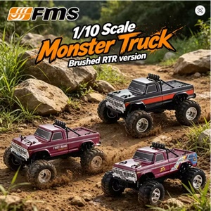 1/10 F100 FMS Véhicule RC tout-terrain télécommandé, modèle de voiture de simulation de pick-up d'escalade 2.4G, jouet cadeau - Product Image 2
