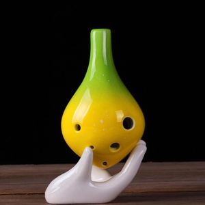 Ocarina de Cerámica con Degradado de Tono AC de 6 Orificios, Instrumento Musical Educativo para Niños, Recuerdo Artesanal - Product Image 4
