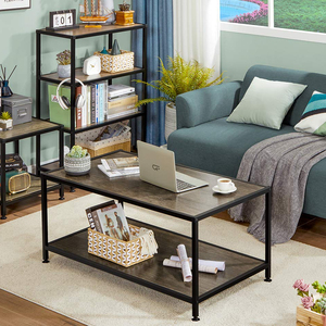 Wholesale Wooden Multifunction Foldable Coffee <strong>Table</strong> and Wall Unit Set Stand <strong>Height</strong> <strong>Adjustable</strong> Lifting White Gloss Tea - Product Image 3