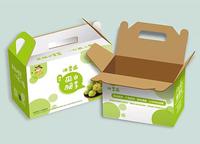 Boîte cadeau écologique en carton ondulé personnalisé avec gaufrage pour fruits, avec trous d'aération, vente en gros