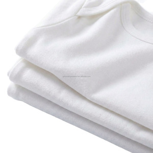 Newborn Baby Bodysuit 100% Organic Cotton <strong>White</strong> Short Sleeve Round Neck Soft Breathable Everyday <strong>Onesie</strong> - Product Image 3