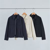 Blouson Bomber Homme en Coton Lavé Respirant – Nouvelle Collection Automne, Coupe Décontractée, Style Urbain, Fermeture Éclair, Poches Originales
