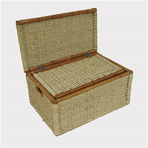 Fábrica al por mayor Material de sauce Cesta de lavandería Carrito de almacenamiento de ratán y bambú para artesanía Almacenamiento de juguetes Cesta de almacenamiento de mimbre - Product Image 6