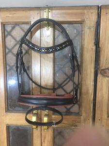 Nouveaux ensembles de brides de cheval en cuir véritable équitation Sport fantaisie bride éphémère produits de cheval - Product Image 3