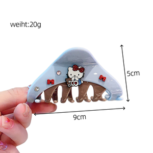Nouvelle <span class=keywords><strong>pince</strong></span> à <span class=keywords><strong>cheveux</strong></span> en plastique de taille moyenne <span class=keywords><strong>Hello</strong></span> <span class=keywords><strong>Kitty</strong></span> pour filles, élégante et haut de gamme, <span class=keywords><strong>pince</strong></span> requin pour femmes - Product Image 6