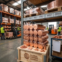 Barre ronde en cuivre pur 99,9 % de pureté, paquet d'échantillons de 1 kg, service de soudage et de pliage, vente en gros