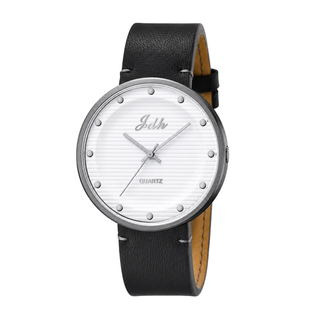 New Fashion Men's Quartz Wrist Watch Waterproof Leather Strap Popular Casual Design 40mm Alloy Case Glass Dial Pointer