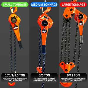 Alat Angkat Tuas Manual 3 Ton 6 Ton Bersertifikasi <span class=keywords><strong>CE</strong></span>, Ratchet <span class=keywords><strong>Lever</strong></span> <span class=keywords><strong>Block</strong></span> Tugas Berat Rantai Beban G80 untuk Konstruksi Gudang - Product Image 2