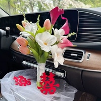 C727 Fleur de mariage Touche réelle Latex Tulipe Calla Lily Bouquet de fleurs artificielles Photographie de mariage Bouquet de mariée