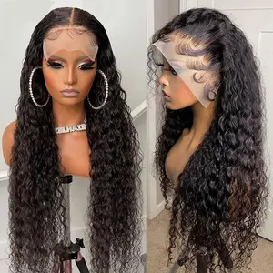 Wholesale 10A Grade 100% Virgin Peruvian Hair 30 Inch HD Curly Frontal Wig Vendors Deep Wave 13x4 Lace Front Human Hair Wigs