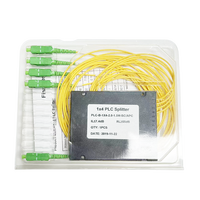 Kotak ABS Singlemode 1x4 SC-APC PLC Fiber Optic Splitter 5G Kompatibel HILINK