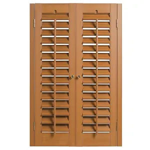 European Standard Durable Classic Family Decorative Adjustable Sliding Wooden Shutters