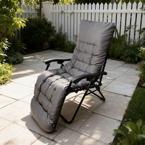 高級アルミポータブルリクライニングゼロ重力椅子折りたたみビーチ用クッション付き - Product Image 5