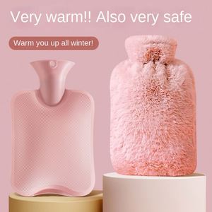 Bouillotte en caoutchouc naturel réutilisable, douce, écologique et de haute qualité, pour le remplissage d'eau chaude, le réchauffement des mains, le massage, portable, pour femmes et enfants - Product Image 2