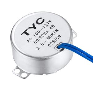 มอเตอร์ซิงโครนัส TYC 42 มม. 4W AC100-127V 50/60Hz 2.5-3R/MIN CCW/CW แบบยึดหน้าแปลน พร้อมคัปปลิ้งและสายไฟ - Product Image 3