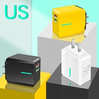 Chargeur mural intelligent 12W double USB Adaptateur d'alimentation de charge rapide 5V 2A avec prise EU US UK Chargeur universel de téléphone portable