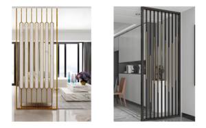 Divisor de habitación de cristal de lujo, divisor de pared, partición para sala de estar, particiones de Metal de acero inoxidable - Product Image 5