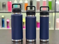 Bouteille d'eau isotherme en acier inoxydable pour la gym, à large ouverture, pour une hydratation rapide pendant l'entraînement