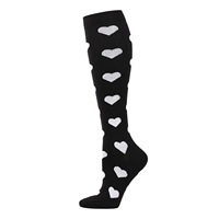 Chaussettes de compression montantes en nylon tricoté, écologiques, série noir et blanc, pour l'automne, de haute qualité, pour le sport et le quotidien, vente en gros
