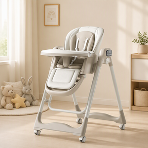 Seggiolone Elettrico Portatile Intelligente per Bambini, Sedia a <span class=keywords><strong>Dondolo</strong></span> Regolabile in Altezza, Altalena Pieghevole per l'Alimentazione del Bambino - Product Image 1