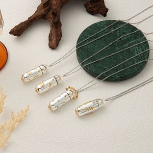 Collier médaillon vintage plaqué or véritable avec zircon coloré, motif <span class=keywords><strong>nuage</strong></span>, étoile, lune, fleur, bijou souvenir - Product Image 3