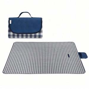 In Stock Eco-Friendly PVC Oxford Fabric Camping Mat Waterproof Foldable Moisture-Proof Picnic Blanket <b>Pad</b> for Beach Park Use - Product Image 1