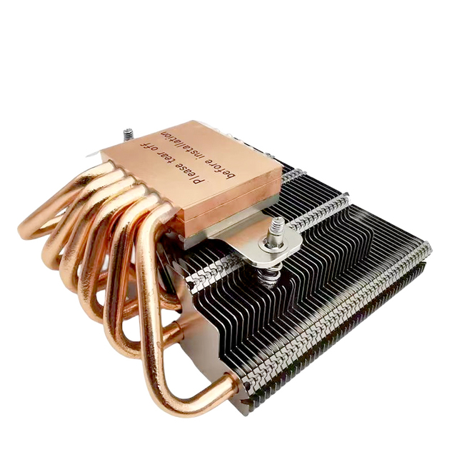 ODM Custom PC HeatSink Copper Base with 6 Heat Pipe Computer CPU Zipper Aluminum Fin CPU Processor Cooler