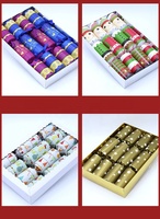 Cracker de Noël, boîte cadeau, emballage, décorations de fête de Noël, article de blague, bonbons de Noël, festival de crackers