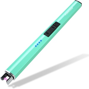 Briquet électrique vintage personnalisé avec logo, rechargeable par USB, à arc, pour cuisine, bougies et plastique - Product Image 1