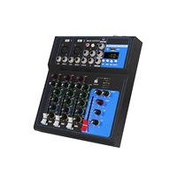 Console de mixage audio professionnelle portable avec interface USB, lecture numérique MP3, 4 canaux, pour performances et streaming en direct