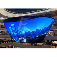 Écran LED flexible d'intérieur P2.5 8K, affichage couleur plein écran, raccordement sans soudure, haute luminosité, écran 3D commercial