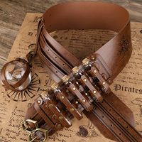 Ceinture large médiévale Renaissance alchimique, style nordique viking, accessoires vintage pour COSPLAY, costume d'Halloween