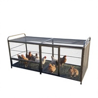 Cage à volailles multifonctionnelle pour jardin, enclos à poulets en fil métallique, enclos extérieur pratique pour lapins et petits animaux d'élevage